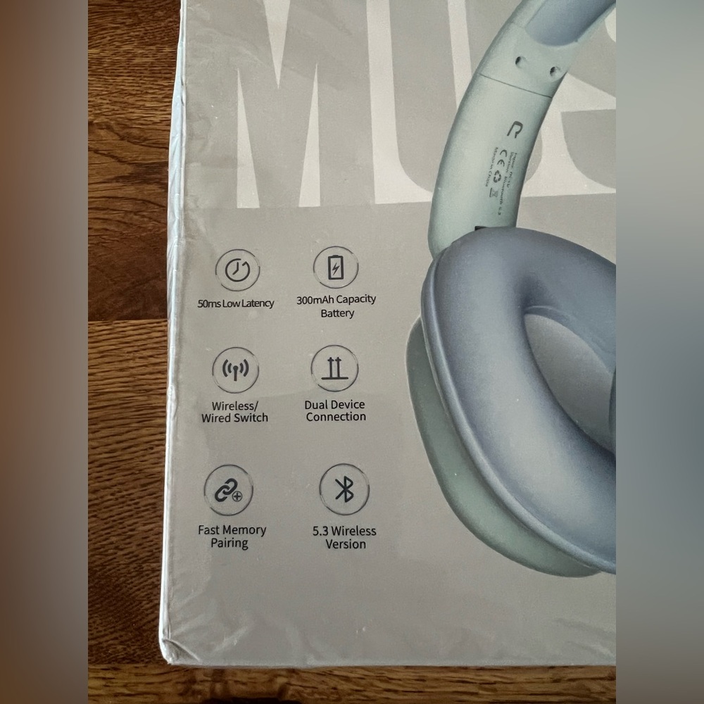 SY-T1 Wireless Headphones Bluetooth 5.3 Blue New - Picture 3 of 6